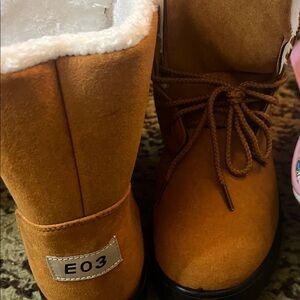 SHEIN Brown Winter Boots with Laces